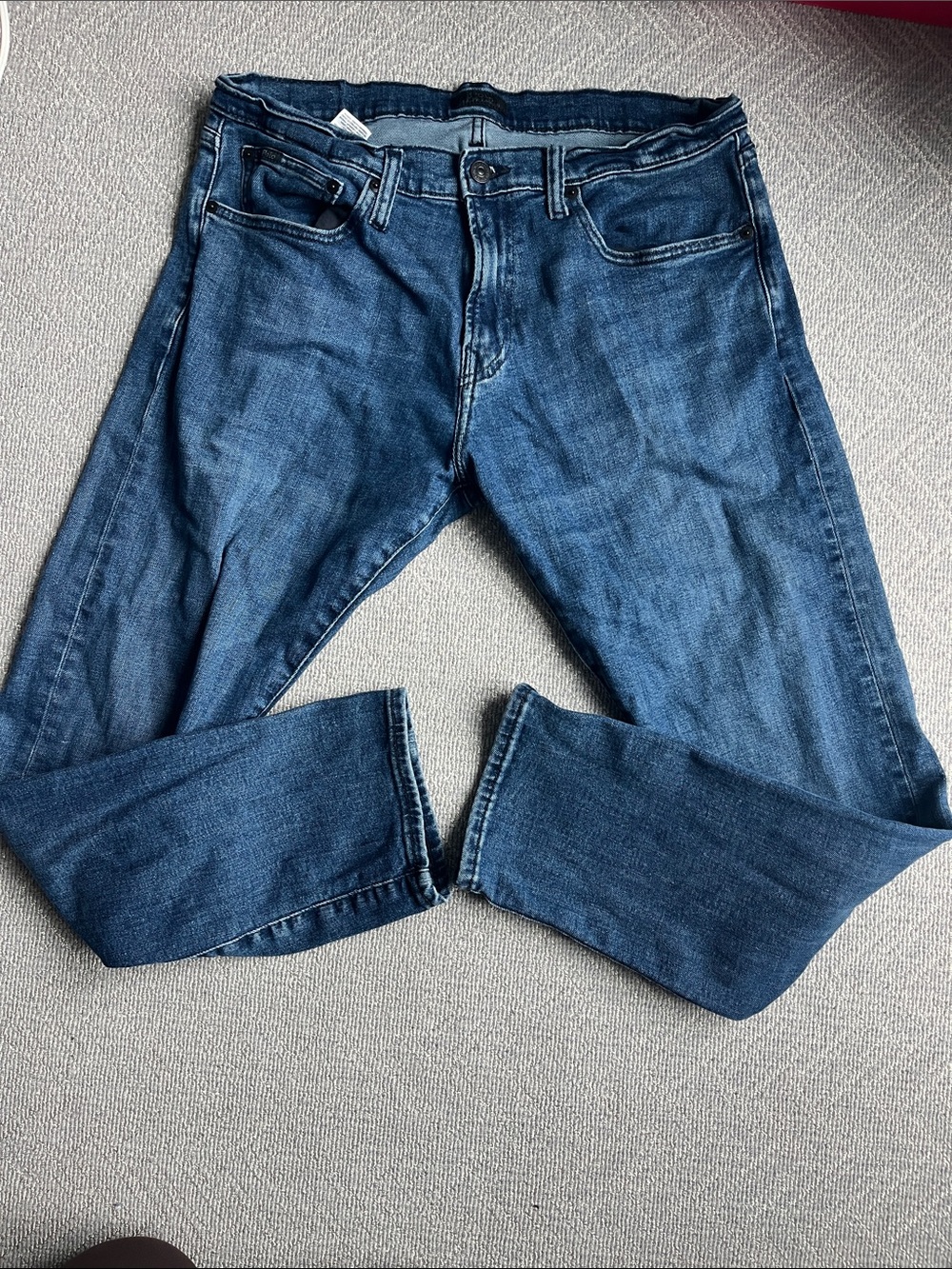 Men's Straight Fit Dark Blue Jeans 33x30